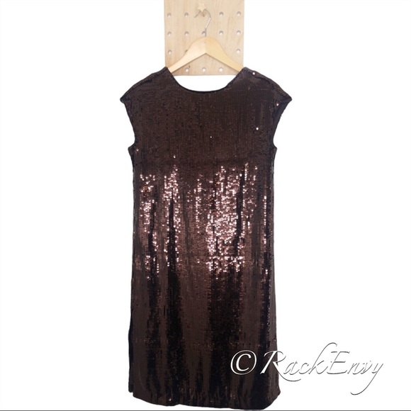 NWT ANTHROPOLOGIE MAEVE KARA SEQUINED MINI DRESS IN WINE - Picture 6 of 10